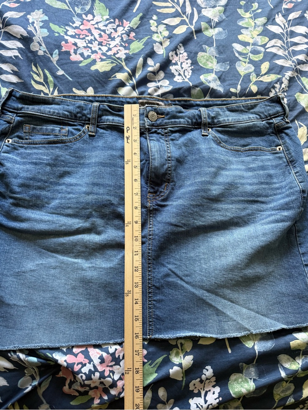 Torrid Blue Denim Mini Skirt Plus Size 20W - Picture 7 of 10